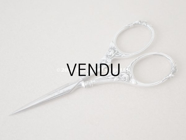 画像7: アンティーク シルバー製 薔薇の裁縫道具セット  (7)