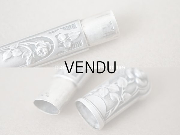 画像4: アンティーク シルバー製 薔薇の裁縫道具セット  (4)