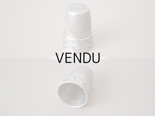 画像13: アンティーク シルバー製 薔薇の裁縫道具セット  (13)