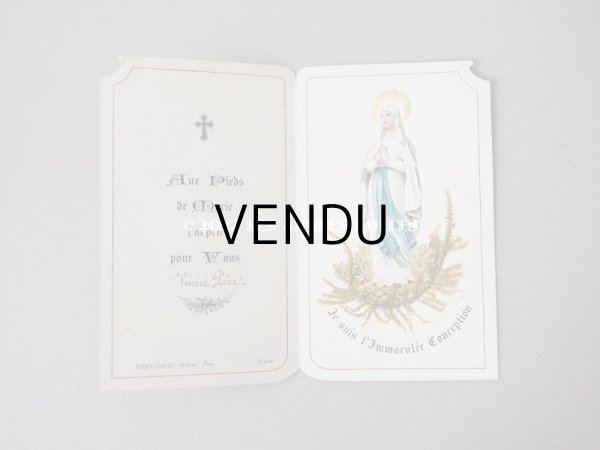 画像3: アンティーク  ルルドの泉のカード　本型　SOUVENIR DE LOURDES (3)