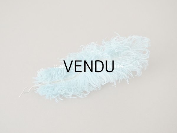 画像9: アンティーク 小さなフェザー 淡いブルー 羽飾り  (9)