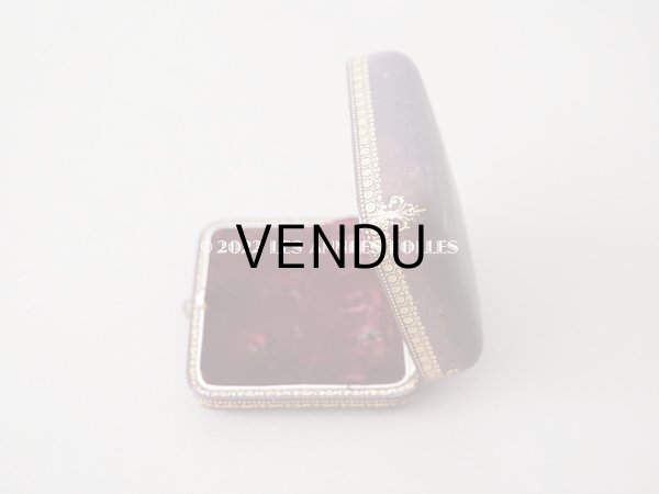 画像9: 19世紀 アンティーク イニシャル L.L.F  本革製 ジュエリーボックス 金彩入り ブラウン (9)