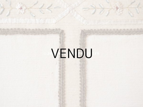 画像8: 19世紀末 アンティーク リボン刺繍のパネル プレザントワール フォトフレーム (8)