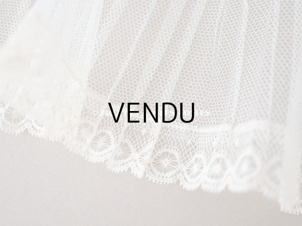 画像4: アンティーク 幅広 プリーツ入り　幅広レース オフホワイト  13.5cm幅  76cm (4)