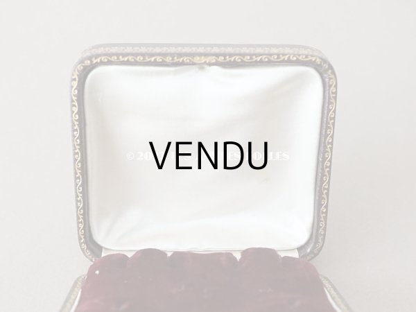 画像7: 19世紀 アンティーク イニシャル L.L.F  本革製 ジュエリーボックス 金彩入り ブラウン (7)