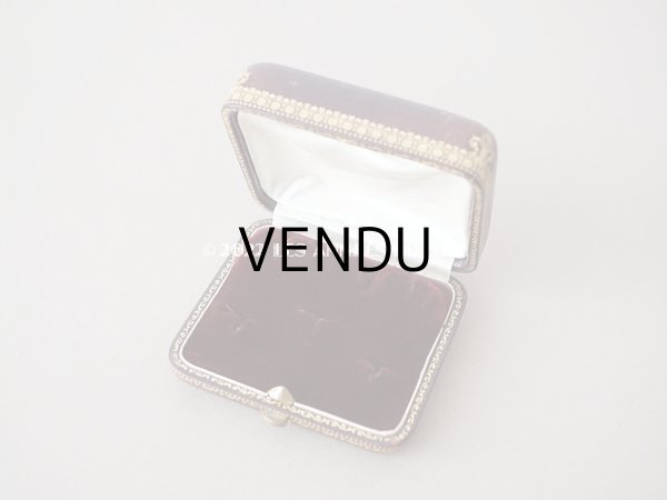 画像6: 19世紀 アンティーク イニシャル L.L.F  本革製 ジュエリーボックス 金彩入り ブラウン (6)