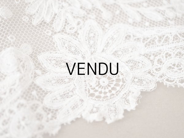 画像6: アンティーク  薔薇模様　手編みのボビンレース アプリカシオン・アングルテール 1.7m 幅9cm   (6)