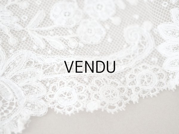 画像7: アンティーク  薔薇模様　手編みのボビンレース アプリカシオン・アングルテール 1.7m 幅9cm   (7)