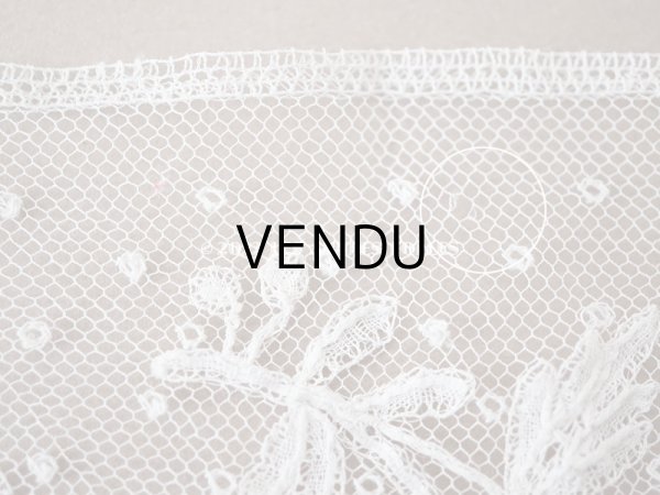 画像11: アンティーク  薔薇模様　手編みのボビンレース アプリカシオン・アングルテール 1.7m 幅9cm   (11)