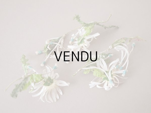 画像11: 1900年代 アンティーク マーガレットの布花　6輪のセット (11)