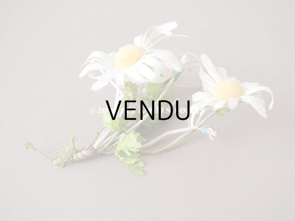 画像5: 1900年代 アンティーク マーガレットの布花　6輪のセット (5)