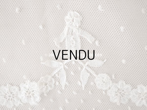 画像6: アンティーク  花のガーランド　幅広 手編みのボビンレース アプリカシオン・アングルテール 1.68m 幅16.4cm   (6)