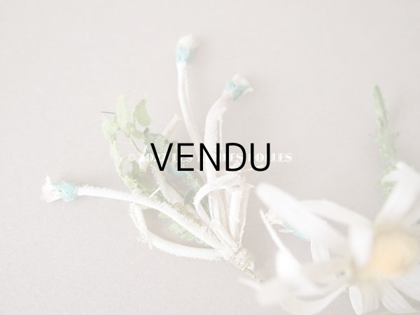 画像10: 1900年代 アンティーク マーガレットの布花　6輪のセット (10)