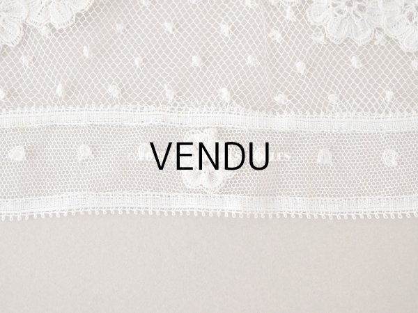 画像9: アンティーク  花のガーランド　幅広 手編みのボビンレース アプリカシオン・アングルテール 1.68m 幅16.4cm   (9)