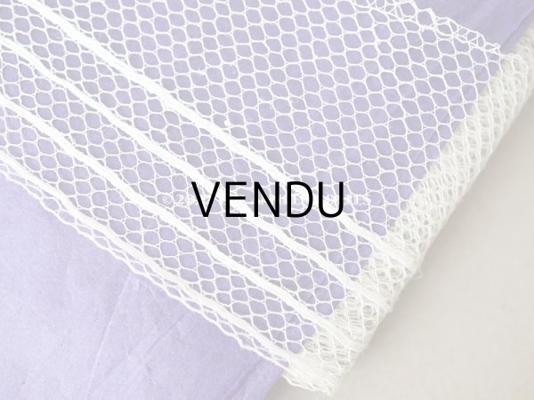 画像6: 1900年代 アンティーク ライン入り　チュールレース  約30m 約4cm幅  (6)