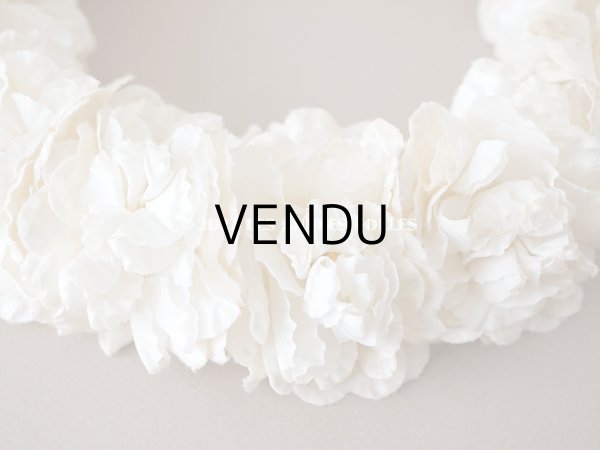 画像6: 1900年代 アンティーク シルクサテン 薔薇の布花のティアラ 花冠 (6)