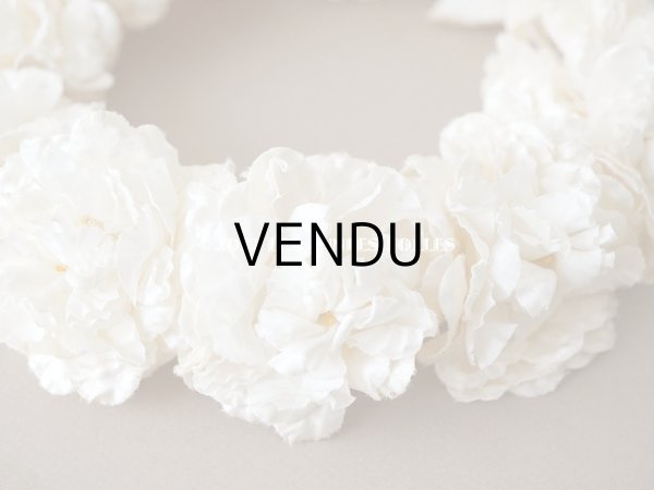 画像7: 1900年代 アンティーク シルクサテン 薔薇の布花のティアラ 花冠 (7)