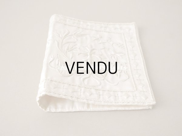 画像5: 1900年代 アンティーク 聖書カバー　ホワイトワークのイニシャル入り  (5)