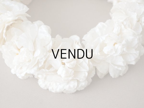 画像8: 1900年代 アンティーク シルクサテン 薔薇の布花のティアラ 花冠 (8)