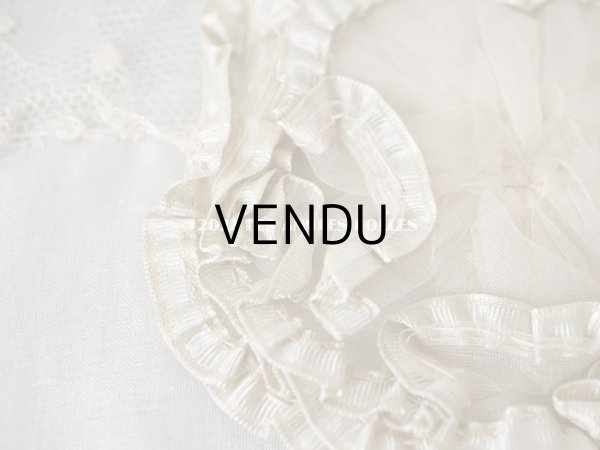 画像10: アンティーク ベビー用 シルク製　ベッドカバー パウダーブルー 42×56.5cm (10)