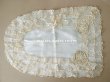 画像2: アンティーク ベビー用 シルク製　ベッドカバー パウダーブルー 42×56.5cm (2)