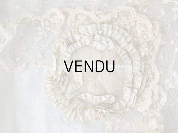 画像9: アンティーク ベビー用 シルク製　ベッドカバー パウダーブルー 42×56.5cm (9)