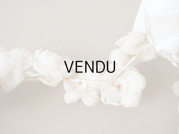 画像14: 19世紀末 アンティーク　オーガンジーの薔薇の花冠 (14)