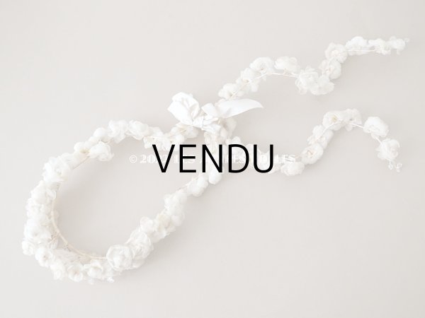 画像3: 19世紀末 アンティーク　オーガンジーの薔薇の花冠 (3)