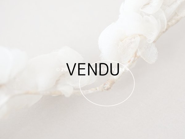 画像13: 19世紀末 アンティーク　オーガンジーの薔薇の花冠 (13)