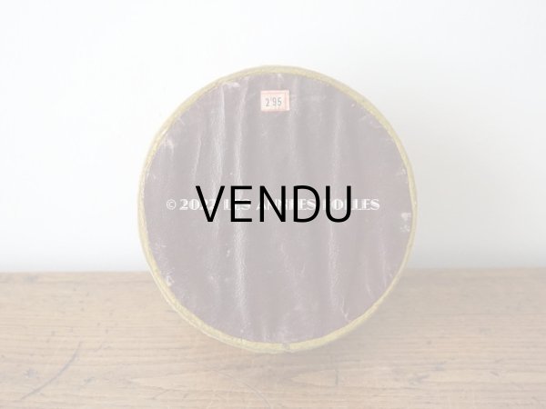 画像6: 1900年代 アンティーク ベルベットの台座 マスタード ラウンド型 (6)