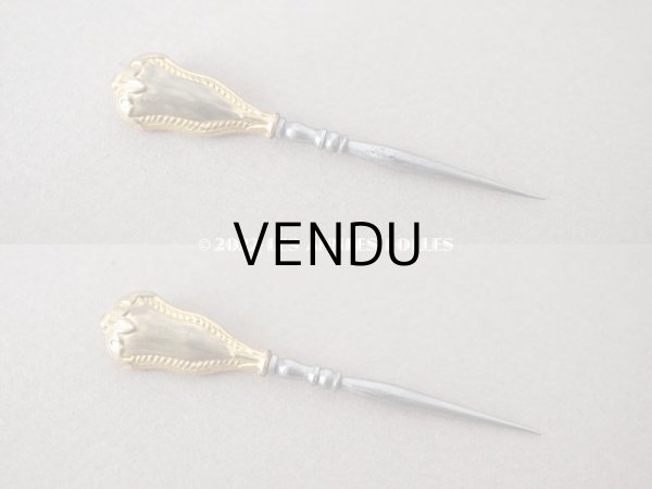 画像6: 19世紀末 アンティーク 小さなソーイングセット 薔薇＆ロカイユ装飾  裁縫道具　POMPONNE (6)