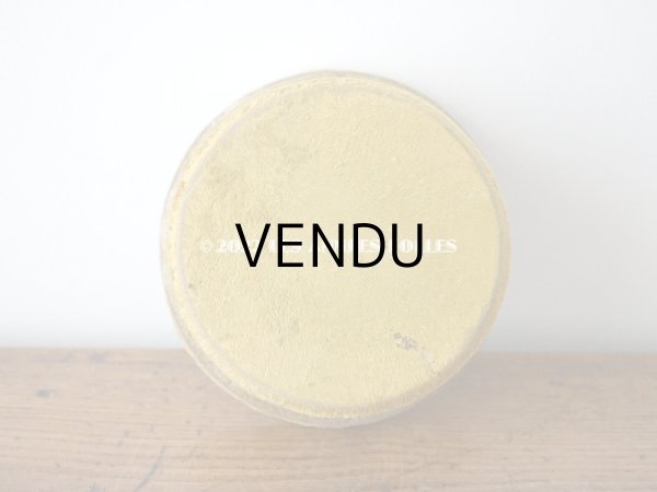 画像5: 1900年代 アンティーク ベルベットの台座 マスタード ラウンド型 (5)