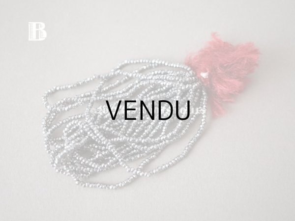 画像6: 1900年代 アンティーク メタル製 カット入り ビーズ 大粒 シルバー メタルビーズ (6)