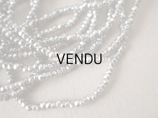 画像7: 1900年代 アンティーク メタル製 カット入り ビーズ 大粒 シルバー メタルビーズ (7)