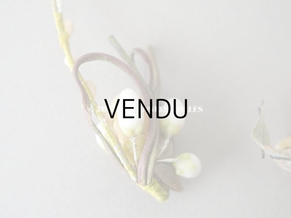 画像6: 1900年頃 アンティーク ドール用 ワックスフラワーのティアラ (6)