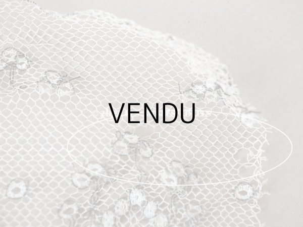 画像6: アンティーク  レース メタル糸の刺繍入り　70cm  (6)