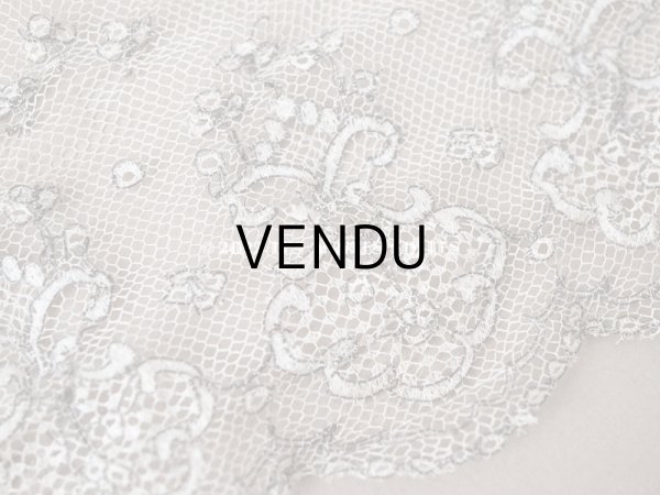 画像5: アンティーク  レース メタル糸の刺繍入り　70cm  (5)