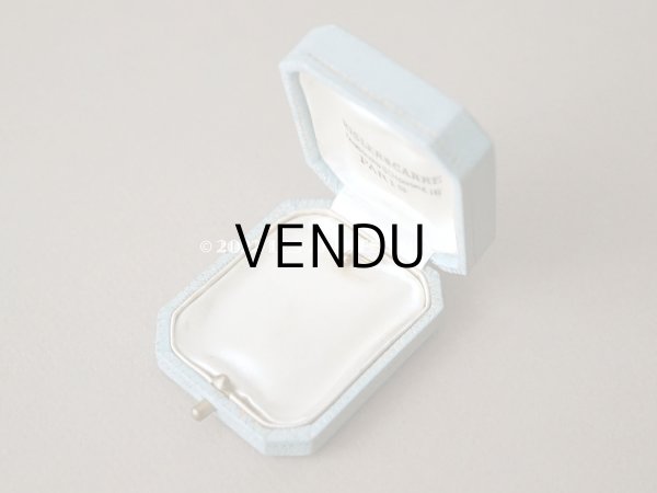 画像6: 1899年 アンティーク イニシャル A.C  本革製 ジュエリーボックス 金彩入り スモーキーブルー (6)