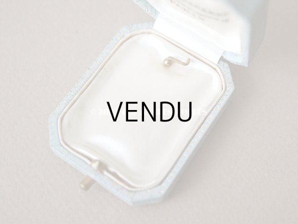 画像9: 1899年 アンティーク イニシャル A.C  本革製 ジュエリーボックス 金彩入り スモーキーブルー (9)