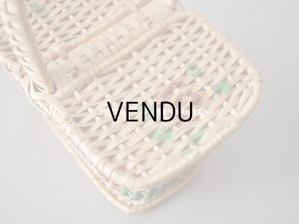 画像6: アンティーク  小さなサイズ 薔薇のパニエ ローズパニエ (6)