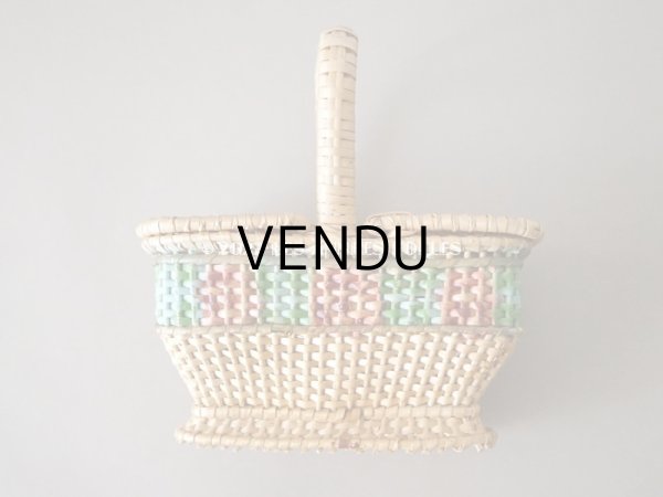 画像15: アンティーク  小さなサイズ 薔薇のパニエ ローズパニエ (15)