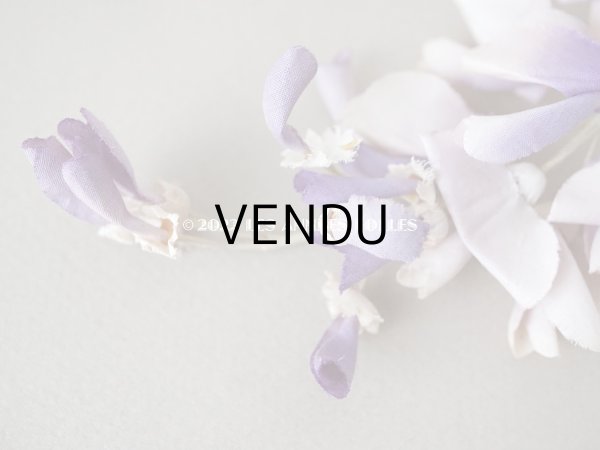 画像12: アンティーク 布花 藤の花 ウィステリア 薄紫　3点セット (12)