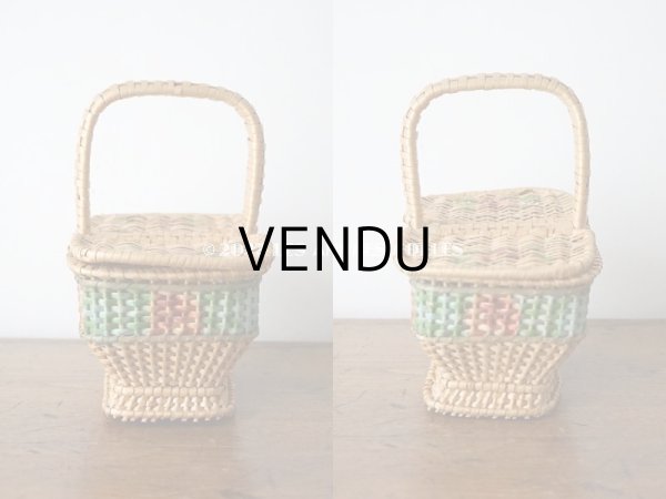 画像4: アンティーク  小さなサイズ 薔薇のパニエ ローズパニエ (4)