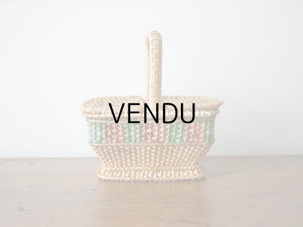 画像3: アンティーク  小さなサイズ 薔薇のパニエ ローズパニエ (3)