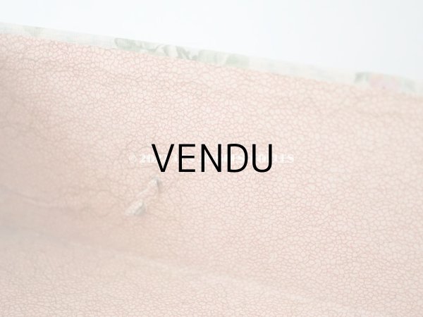 画像18: 【セール対象外】1900年代 アンティーク  カルトナージュチェスト ピンクの薔薇のガーランド (18)