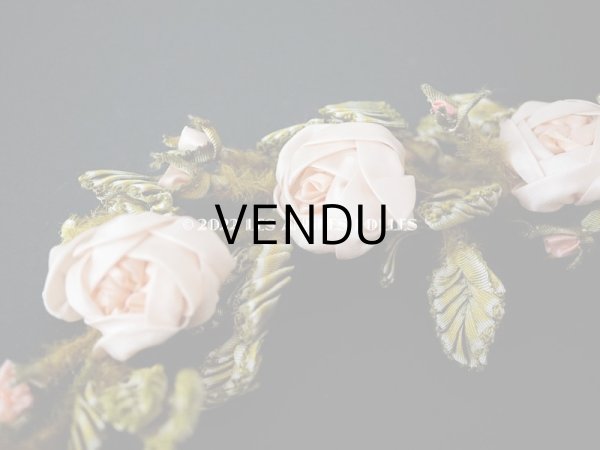 画像7: 【セール対象外】未使用 1910年代 アンティーク 大きな薔薇のロココモチーフのガーランド 　オートクチュールのドレスの装飾 115cm (7)