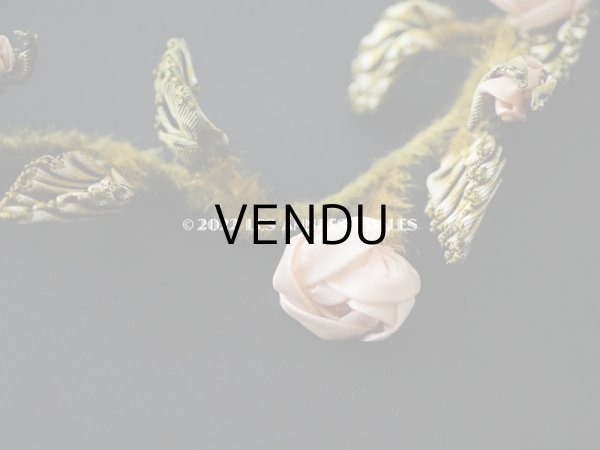 画像4: 【セール対象外】未使用 1910年代 アンティーク 大きな薔薇のロココモチーフのガーランド 　オートクチュールのドレスの装飾 115cm (4)