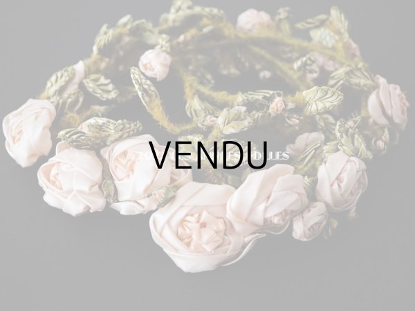 画像3: 【セール対象外】未使用 1910年代 アンティーク 大きな薔薇のロココモチーフのガーランド 　オートクチュールのドレスの装飾 115cm (3)