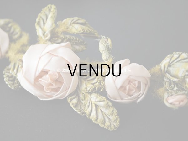 画像12: 【セール対象外】未使用 1910年代 アンティーク 大きな薔薇のロココモチーフのガーランド 　オートクチュールのドレスの装飾 115cm (12)