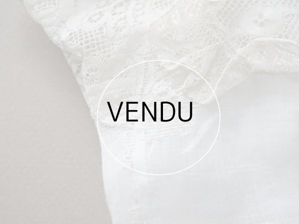 画像8: 1900年代 アンティーク ペチコート 王冠紋章の刺繍入り ピンクのリボン＆手編みのヴァランシエンヌレース  (8)